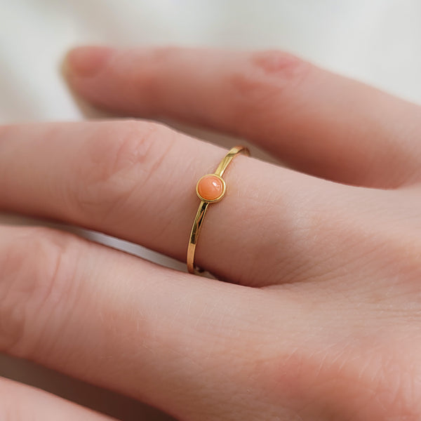 ANEL BORGO CORAL  OURO 18K