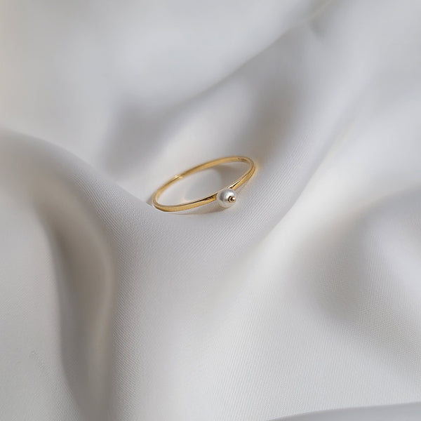 ANEL LIDO PEROLA OURO 18K
