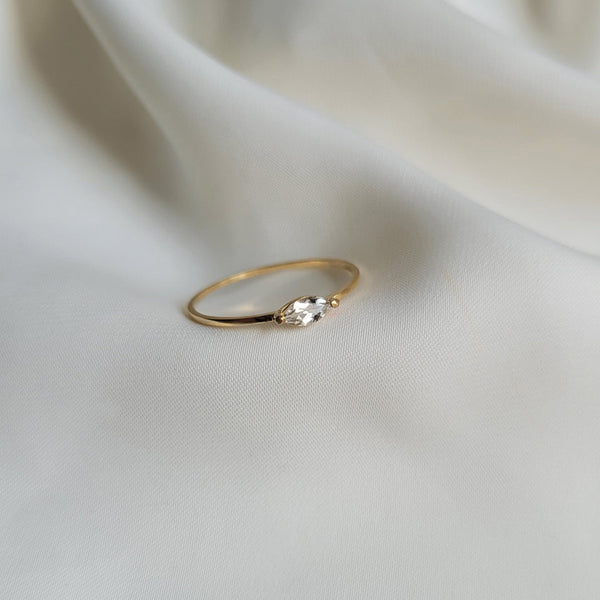 ANEL CAPRI PEDRA TOPÁZIO OURO 18K