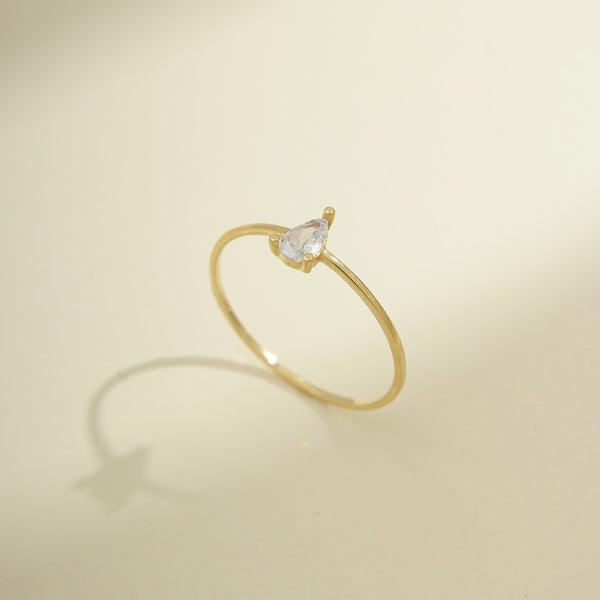 ANEL PIETRA GOTA TOPAZIO OURO 18K