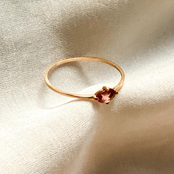 ANEL VIGATO TURMALINA ROSA OURO 18K