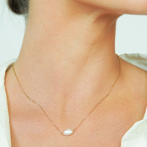 CORRENTE MAIORCA PÉROLA OURO 18K