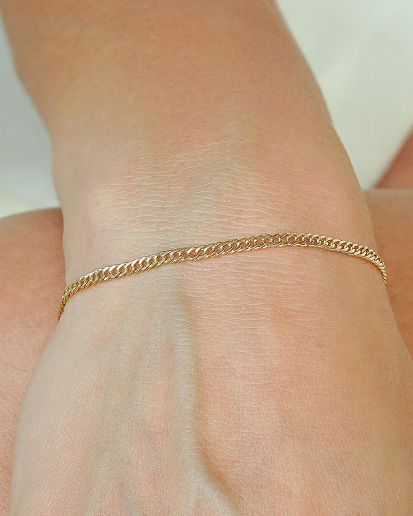 PULSEIRA ELO GRUMET OURO 18K