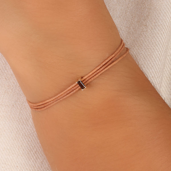 PULSEIRA MILANO CRISTAL FUME OURO 18K